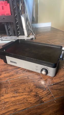 Lightly used cast iron electric griddle
