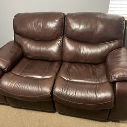 Leather Recliner Love Seat 