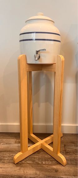 GEO Porcelain Ceramic Crock Water Dispenser with Stand