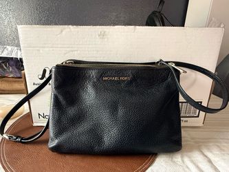 Michael Kors Black Leather Crossbody Bag