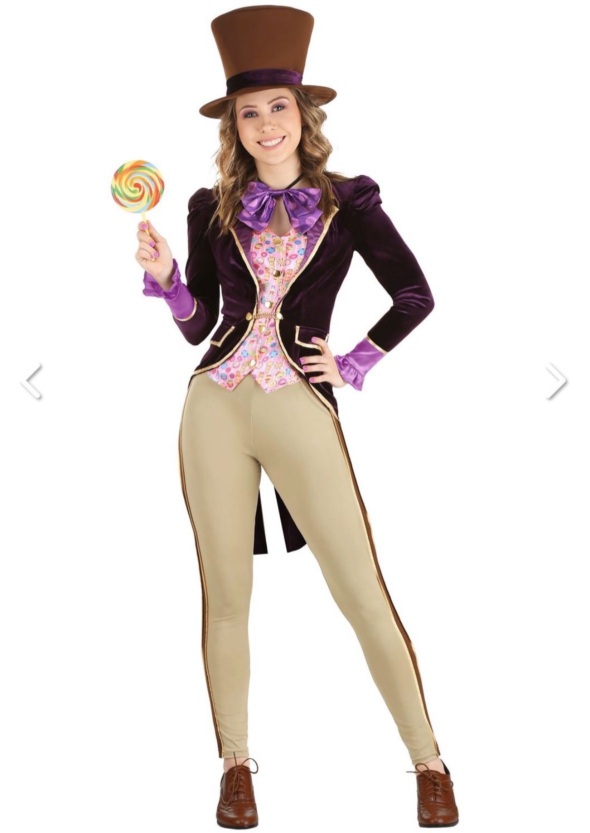 Halloween Costume Women’s Willy Wonka Candy Inventor Costume Medium Like NEW