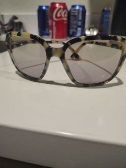 Authentic Prada SPR10V Square Sunglasses - Havana / Tortoise