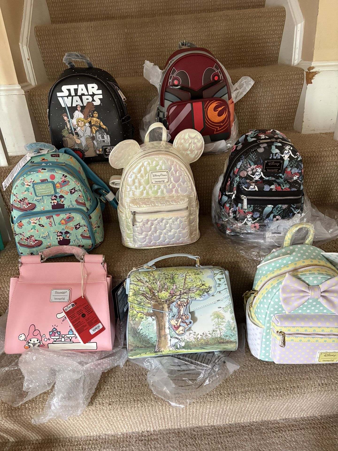 Hard Tag Loungefly Bags. All NWT. 65 Or Best Reasonable Offer