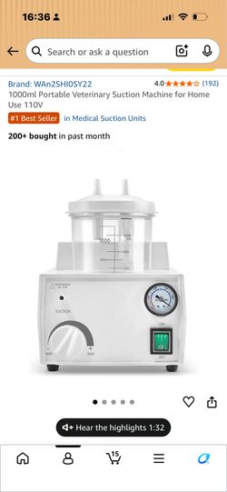 Veterinary Suction Machine