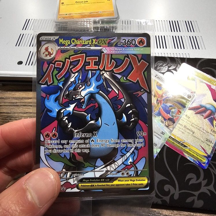 Pokemon Mega Charizard EX UPC promos and accessories sealed.