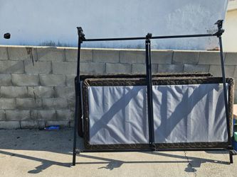 Standard king bed frame with 2 box spring