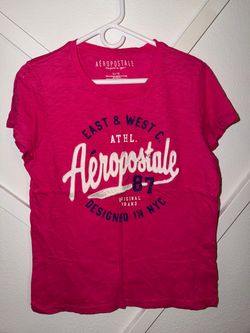 Y2K Aéropostale Graphic T-Shirt Pink XL