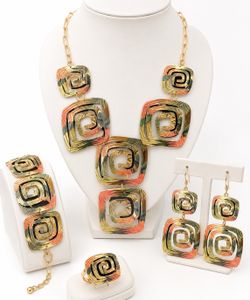 Abstract Luxe Spiral Jewelry Set