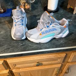 Reebok Chunky Sneakers Gray Blue Orange