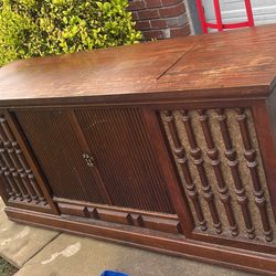 Antique Record Player Entertainment Center