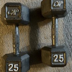Pair of 25 LBS Dumbbells (**Read Description**)