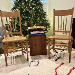 Antique Cane Dining Chairs 