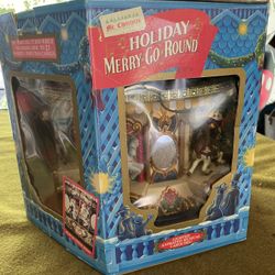 Vintage 1994 Mr. Christmas Holiday Merry Go Round Animated Carousel 21 Carols Motion/lights  Working condition