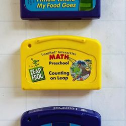 Leap Frog leap pad interactive games lot of 3. Math, Music, Science.