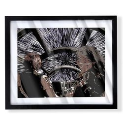 Han Solo and Chewbacca going light speed on the millennium falcon custom art