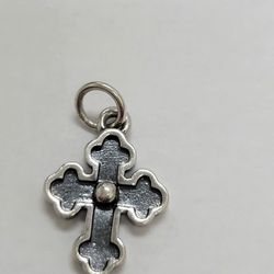 James Avery Retired Budded Cross Charm / Pendant