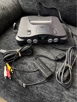Nintendo 64 with games