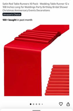 Red stain table runners