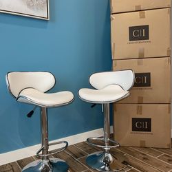 New 2 White Bar Stools $60 Each 