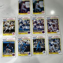 1986 Drakes Big Hitters Food Issue Baseball Card Lot of 10 George Brett Yankee Doodles