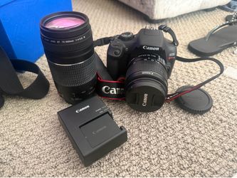 Canon EOS Rebel T6 DSLR Bundle | 18-55mm & 75-300mm Lenses | Excellent Condition