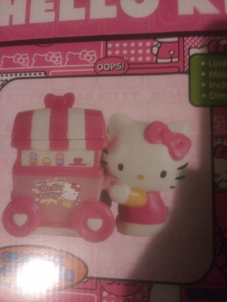 Limited Edition Hello Kitty Ice Cream Cart Ceramic Cookie Jar