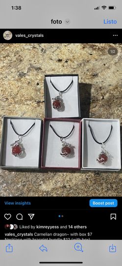 Carnelian Dragon Necklace 