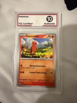 Charmander Pokemon Card TGC Graded 10