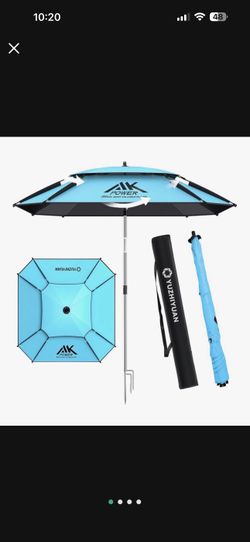 Patio Umbrella with Exclusive Black Coating, 7.2ft/7.8ft Heavy-Duty