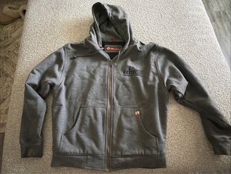 Dri Duck Men's Large Dark Grey Full Zip Jacket Fleece Lined