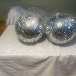 Two Vintage Shiny Disco Balls 