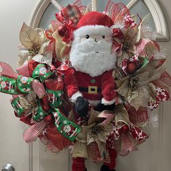 Christmas  Santa Clause Door Wreath 