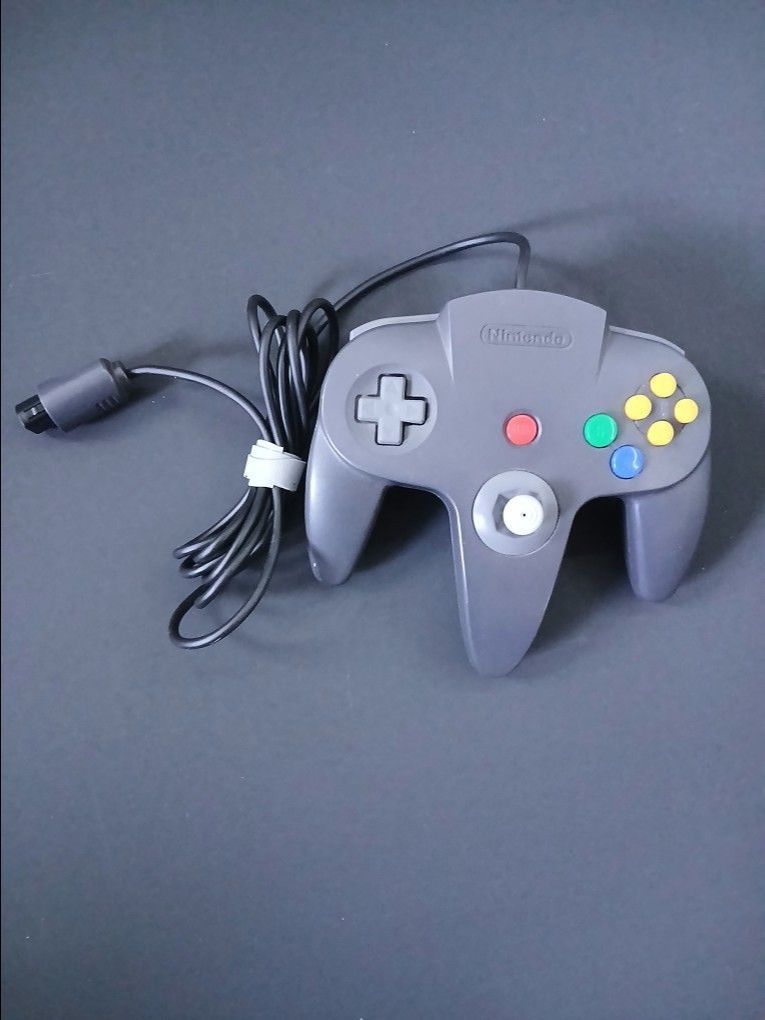 Nintendo 64 Solid Black Controller NUS-005 Official N64 OEM