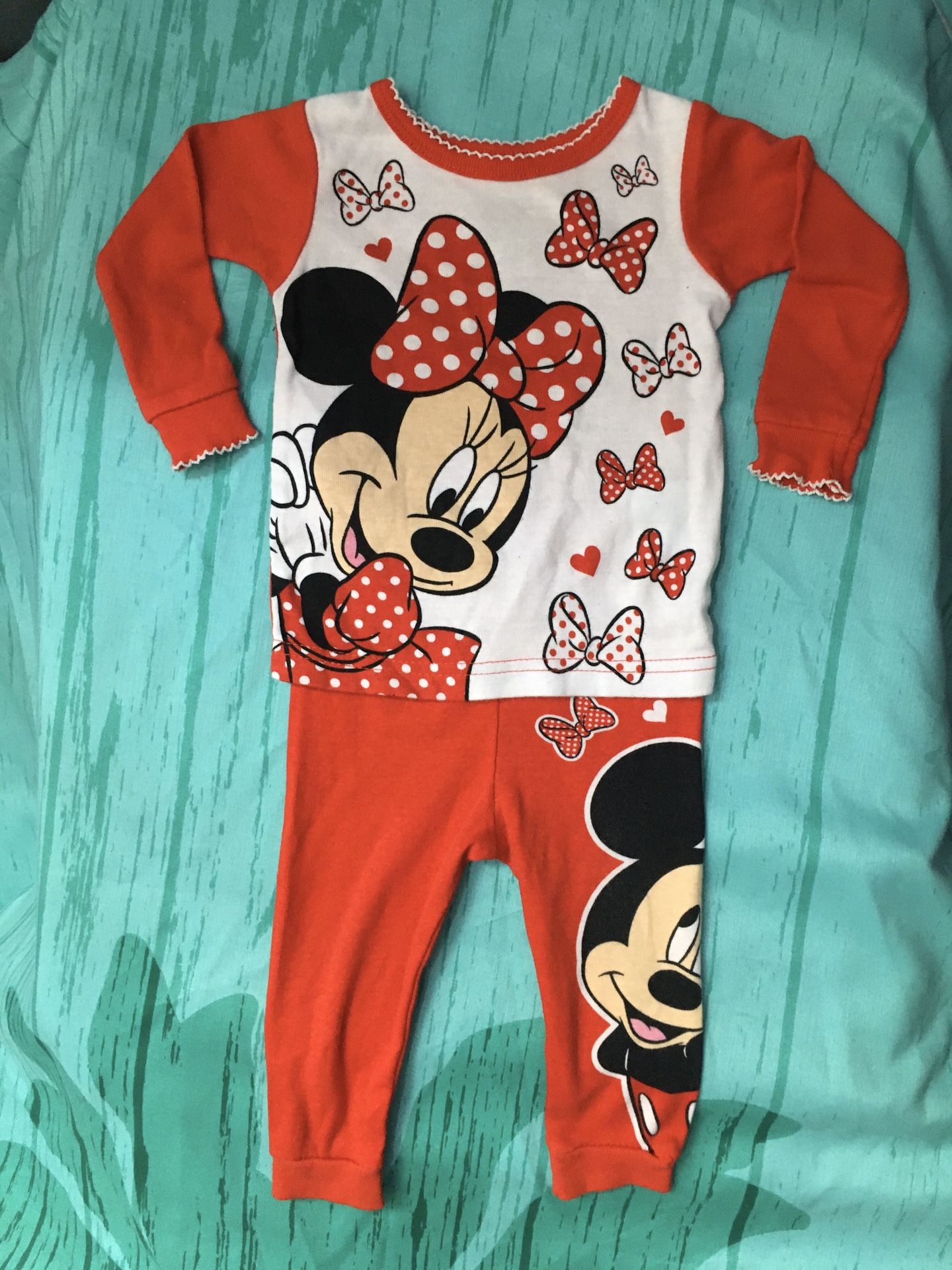 NEW Infant Baby Girls Disney Minnie Mouse Pajamas
