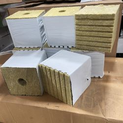 6x6x6 Hydroponics Seed Starting Block Growth Cube Rockwool  48pk 