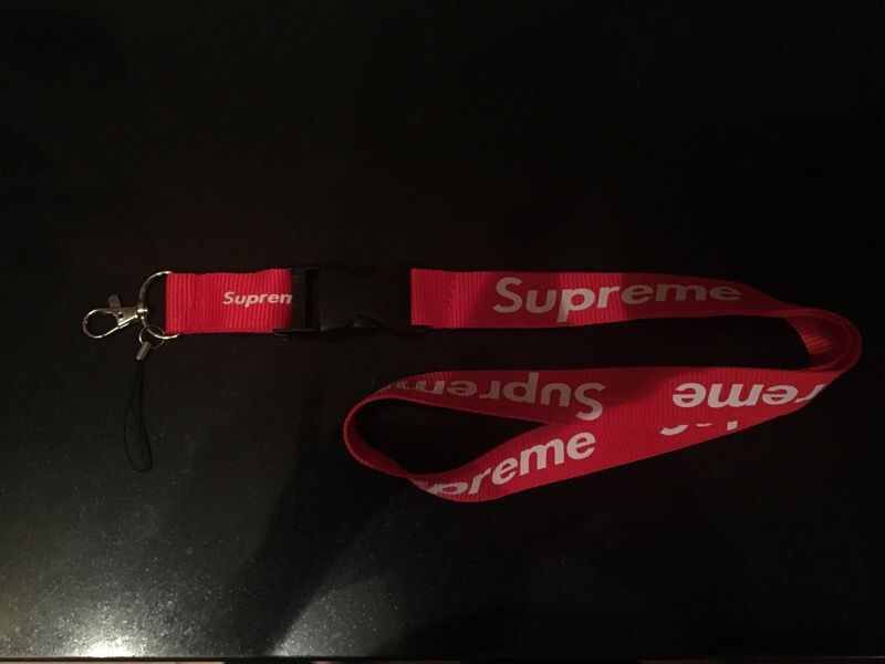 Red Supreme lanyard 13.5 inches in length brand new