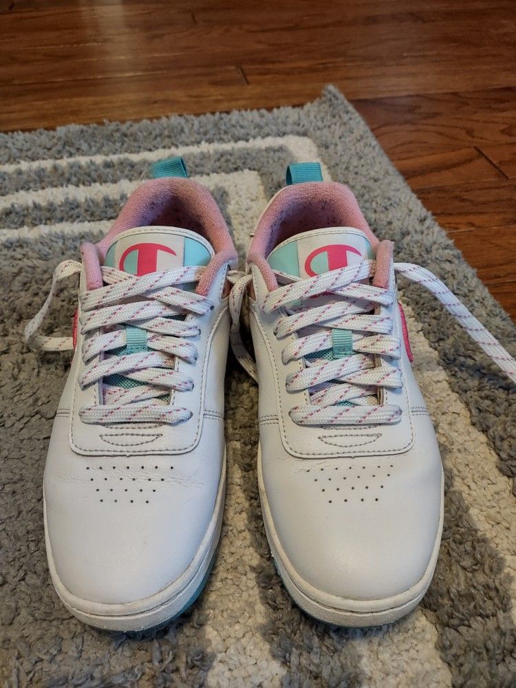 Women's White Leather Champion Sneakers