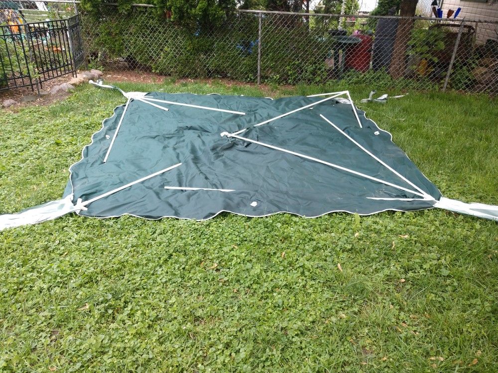 Slanted pole canopy tent for parts