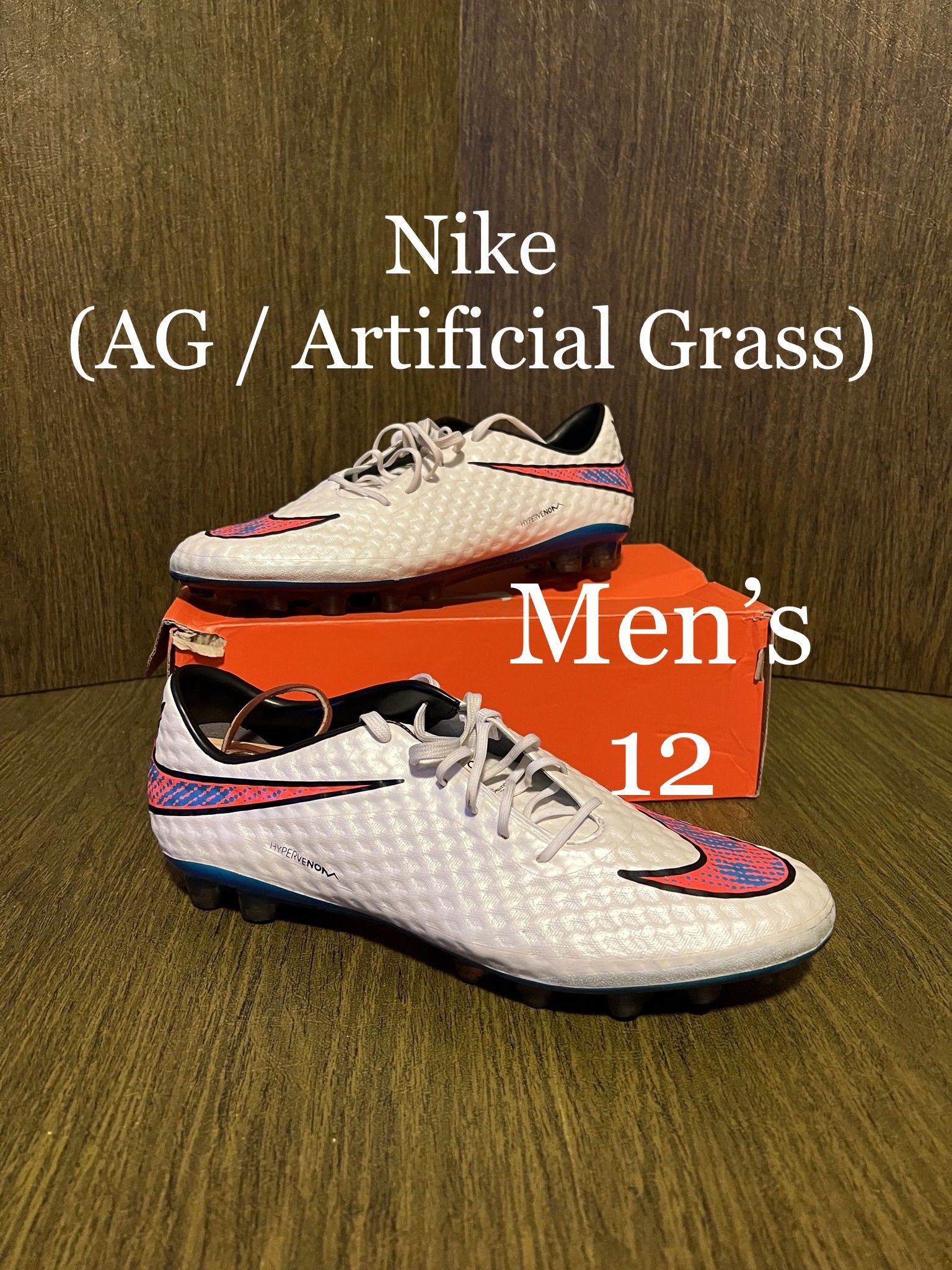 NIKE FC / Hypervenom Phantom AG-R Artificial Turf / / SOCCER Football Boots Cleats / Men's 12 / Like New w/ Box!! Worn 1x / Pearl for Sale in Kent, - OfferUp