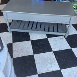 Wood  Coffee Table Gray Color 