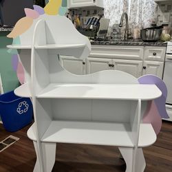 Unicorn Made Of Wood Shelf