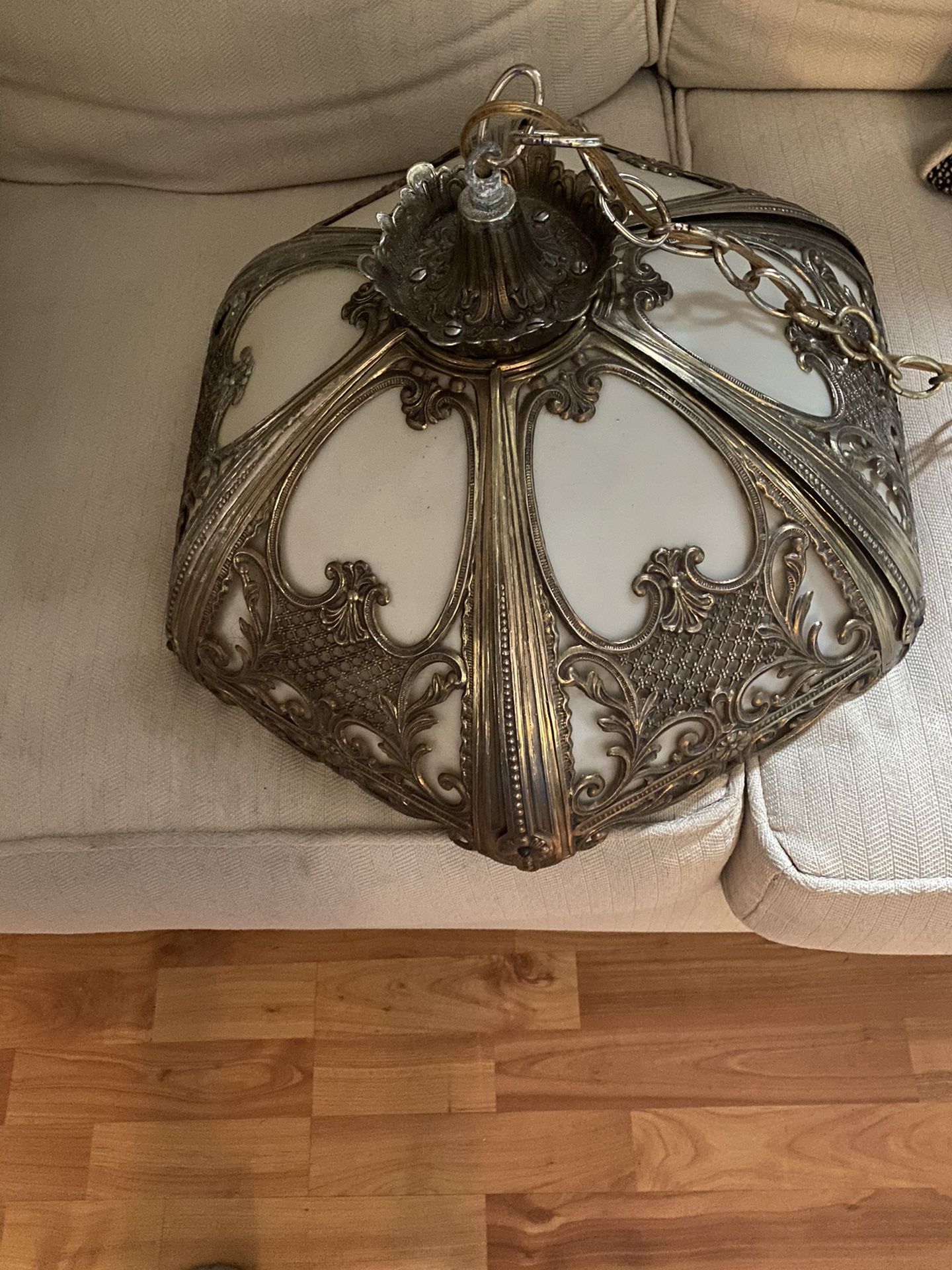 Vintage metal hanging lamp