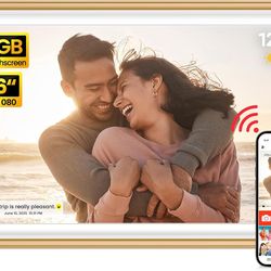 15.6" Digital Picture Frame Large 1920 x 1080 IPS FHD Touch Screen WiFi Electronic Photo Frames Shar