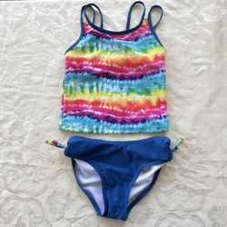 Cat & Jack Girls Colorful Tie-Dye Bikini Set