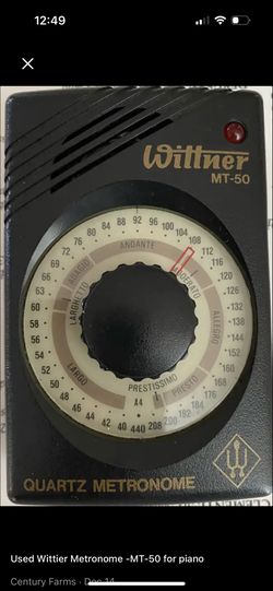 Used Wittier Metronome -MT-50 for piano