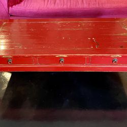 Red Lacquer Coffee Table