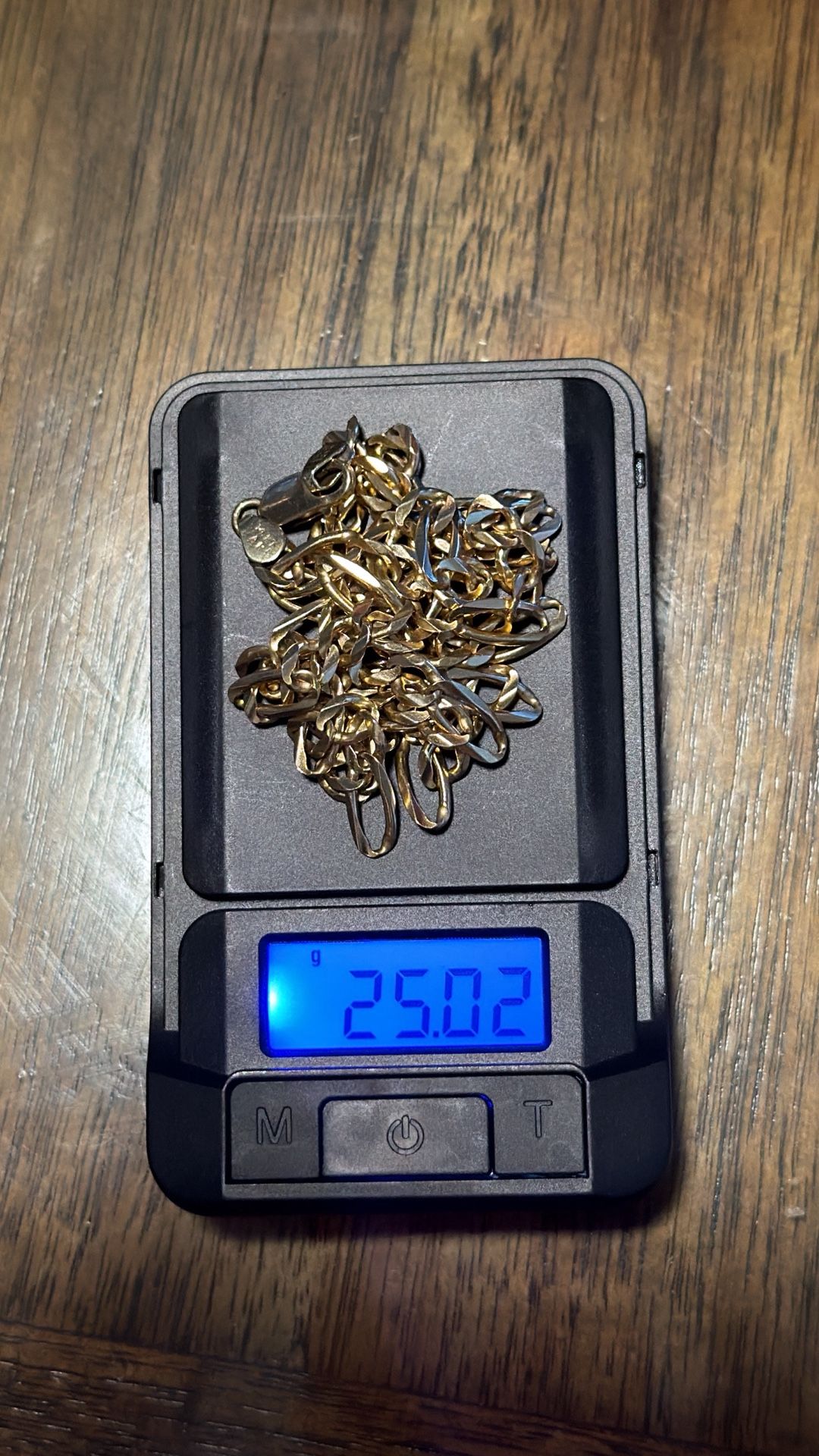 14K Solid Gold Figaro Chain – 26 Inches, 25Grams (Real Gold, Not Plated)