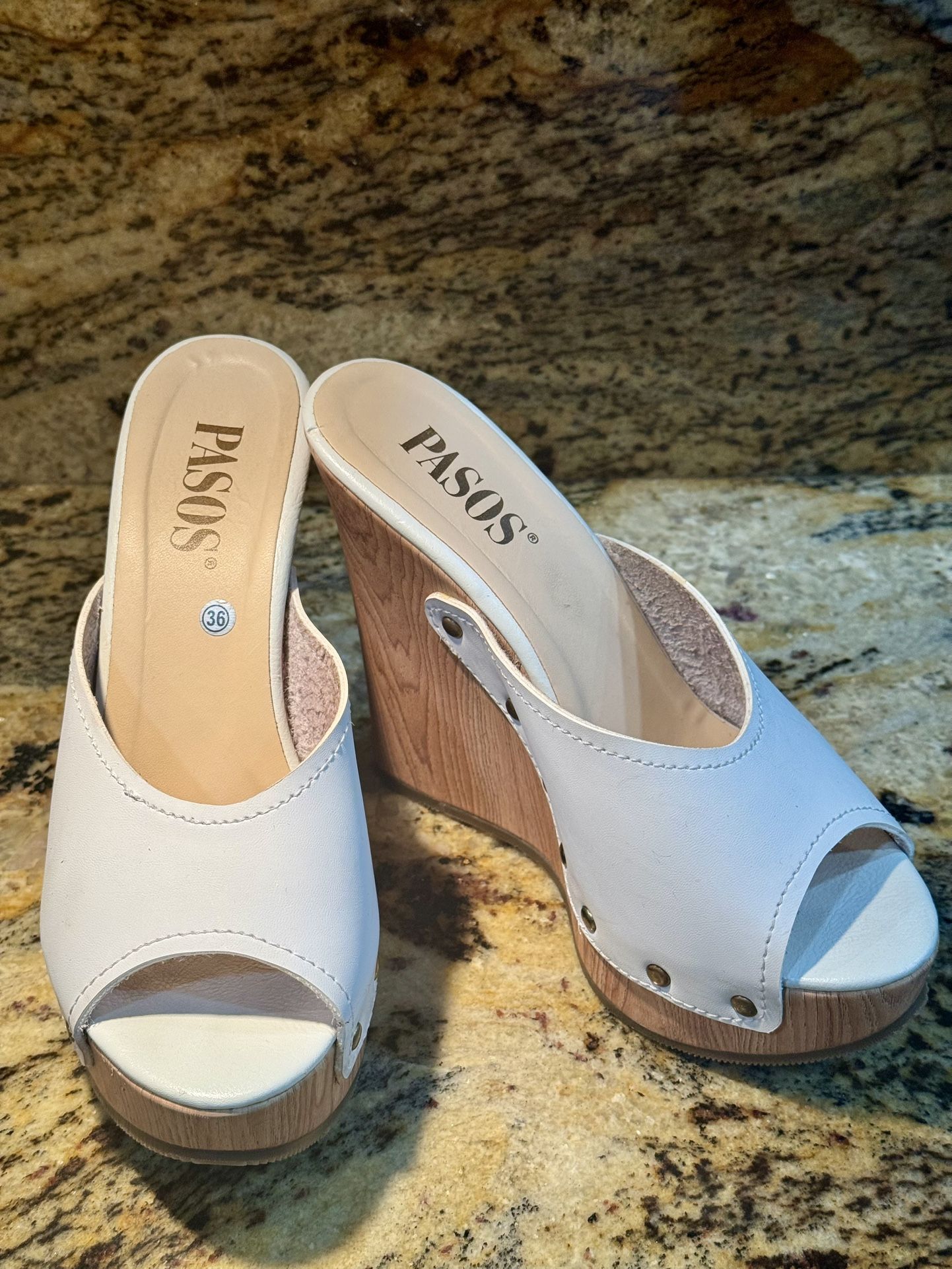 Women White Wedges