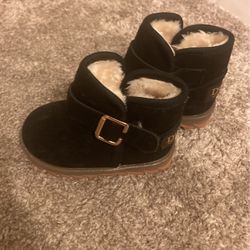 Size 5 #21 DUDG Black Suede Baby Boots