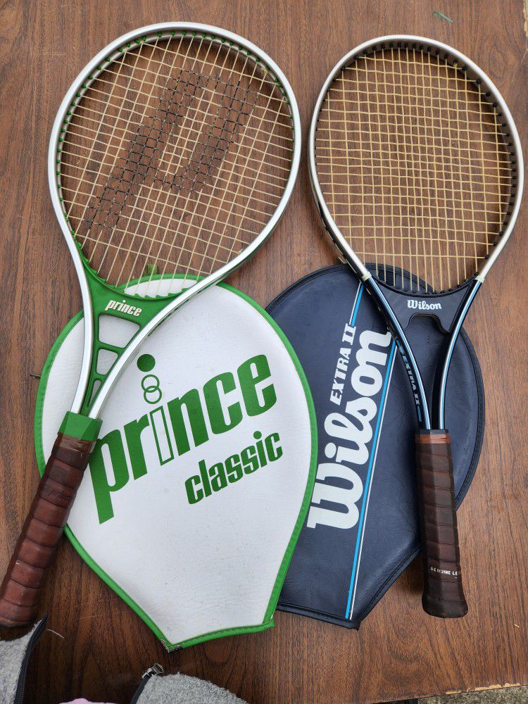 2 Tennis Rackets  Prince and Wilson